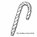 Realistic Candy Cane Coloring Sheets for Older Kids 2