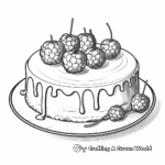 Realistic Cheesecake Coloring Sheets 1