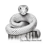 Realistic Corn Snake Coloring Pages 1