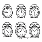 Realistic Countdown Clock Coloring Pages for New Year 1