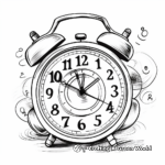 Realistic Countdown Clock Coloring Pages for New Year 3