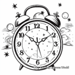 Realistic Countdown Clock Coloring Pages for New Year 4