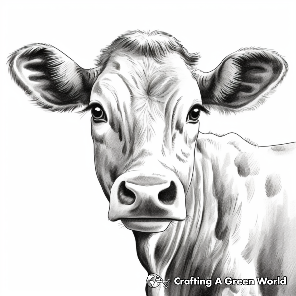 Cow Face Coloring Pages - Free &amp; Printable!