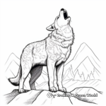 Realistic Coyote Howling Coloring Pages 1