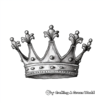 Realistic Crown Sketch Coloring Pages 1