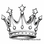 Realistic Crown Sketch Coloring Pages 3