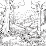 Realistic Deciduous Forest Coloring Sheets 1