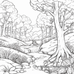 Realistic Deciduous Forest Coloring Sheets 4