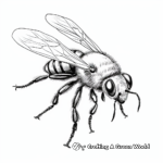 Realistic Drone Bee Coloring Pages 3