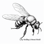 Realistic Drone Bee Coloring Pages 4