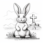 Realistic Easter Bunny with Bible Coloring Pages 3