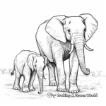Realistic Elephant Mating Ritual Color Pages 2