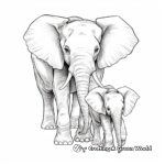 Realistic Elephant Mating Ritual Color Pages 3