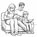 Realistic Family Donation Coloring Sheets 1