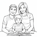 Realistic Family Donation Coloring Sheets 3