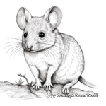 Realistic Field Mouse Coloring Pages 2