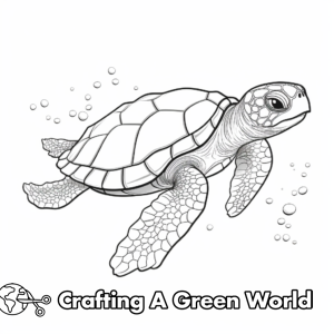Realistic Sea Turtle Coloring Pages - Free &amp; Printable!