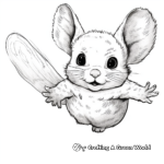 Realistic Flying Squirrel Coloring Pages 3
