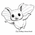 Realistic Flying Squirrel Coloring Pages 4