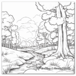 Realistic Forest Landscape Coloring Pages 2
