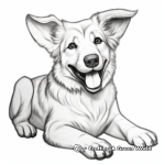 Realistic German Shepherd Puppy Coloring Pages 1