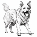 Realistic German Shepherd Puppy Coloring Pages 3