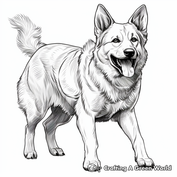 Realistic German Shepherd Coloring Pages Realistic German Shepherd Coloring Pages