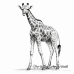 Realistic Giraffe Anatomy Coloring Pages 2