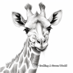 Realistic Giraffe Anatomy Coloring Pages 3