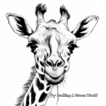 Realistic Giraffe Coloring Pages for Adults 2