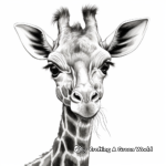 Realistic Giraffe Coloring Pages for Adults 4