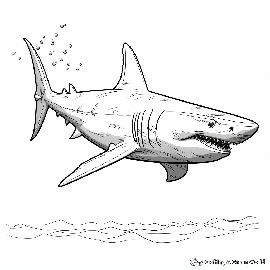 Great White Shark Coloring Page Printable One For All Great White Shark Coloring Page Printable One For All