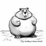 Realistic Groundhog and Shadow Coloring Sheets 2