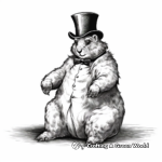 Realistic Groundhog and Shadow Coloring Sheets 3