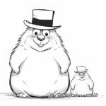Realistic Groundhog and Shadow Coloring Sheets 4