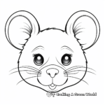 Realistic Hamster Face Coloring Pages 1