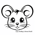 Realistic Hamster Face Coloring Pages 2