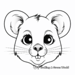 Realistic Hamster Face Coloring Pages 3
