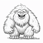 Realistic Himalayan Yeti Coloring Pages 1