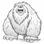 Realistic Himalayan Yeti Coloring Pages 3