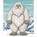 Realistic Himalayan Yeti Coloring Pages 4