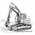 Realistic Industrial Excavator Coloring Pages 1