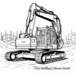 Realistic Industrial Excavator Coloring Pages 3