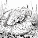 Realistic Jungle Python Coloring Pages 1