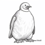 Realistic King Penguin Coloring Pages for Adults 1