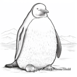 Realistic King Penguin Coloring Pages for Adults 2