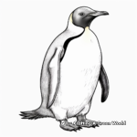 Realistic King Penguin Coloring Pages for Adults 3