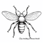 Realistic Lightning Bug Coloring Pages 1