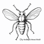 Realistic Lightning Bug Coloring Pages 2