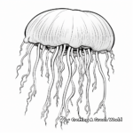 Realistic Lion's Mane Jellyfish Coloring Page 2
